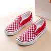 Children's Casual Shoes for Boys Girls Checkered Classic Kids Sneakers Slip-on Canvas Big Boy Girl Soft Breathable New Y220510