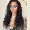 180Density 26Inch Natural Black Soft Kinky Curly Part Glueless Lace Front Wig For Women With Baby Hair Comfort and breathabi2739151