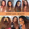 Gypsy Locs virkade hårflätor faux locs 18 tum virkningsflätning hårförlängning LS18