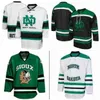 Nik1 Custom University of North Dakota Road Jersey Uomo Donna Youth Bianco Nero Alta qualità 100% Cucitura Qualsiasi nome Numero Maglie da hockey