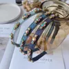 Fashion Summer Hairband Denim Doek licht verse hoofdband glanzende strass opperhoofd hoofdtooi meisjes haaraccessoires