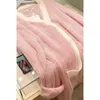 Malhas femininas tees rosa garota francesa suéter solto cardigan2022 outono e inverno de comprimento médio de comprimento de peito único de malha de malha de peito único