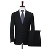 Plus Size Men s Business Suit Mode Casual Solide Couleur Lâche Costume Social Veste Costume Homme Pantalon LJ201103