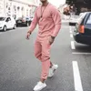 Men's Tracksuits Spring Autumn Men Tracksuit Casual Sports Set Long Sleeved TShirt + Pants 2 Pieces Sets Jogger Fitness Sportswear Male Clot