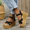Sandaler Casual Summer Rubber Sole Buckle Non-Slip Peep Toe Platform Shoes Fashion Wedge For Women Elegant Heels Womensandals