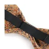 Top Mens Vintage Rose Print Cork Bowtie in legno per uomo Matrimonio Casual Flower Plaid Retro Wood Bow Tie Butterfly Accessories