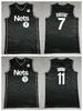 Man Basketball Kevin Durant Jersey 7 Kyrie Irving 11 For Sport Fans Breathable Pure Cotton Team Color Grey White Black Navy Blue Embroidery