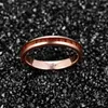 Bröllopsringar 4mm herrar volfram stål karbid ring hawaiian koa trä inlägg polerad finish komfort passar rosguld män juvelerywedding