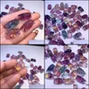 Charms Jewelry Findings Components Pc Natural Cute Rainbow Fluorite Cicada Pendant Fashion Making Crystal Carved Animal Figurine Gift For