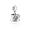 925 Sterling Silver Dangle Charm Teapot Cup Boy Cat Friends Party Cup Diy Fine Beads Bead Fit Pandora Charms Bracelet Diy Sieraden Accessoires