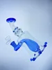 Transparant glazen waterpijp blauw filterolie pijp 14 mm gewricht fabriek directe verkoopprijs concessies