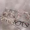 Mode zonnebrillen frames oversized vierkante anti-blauw-röntgenstralen vrouwen bril Retro TR90 Spring scharnier Clear Lens Men Optische bril