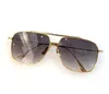 Top K gold men design sunglasses ALKAM square metal frame simple avant-garde style high quality versatile UV400 lens eyewear with 3522