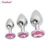 3 stks/set 3 Maten Rvs Crystal Anaal Plug Metal Jeweled Butt Volwassen Spel sexyy Stopper in sexy Speelgoed