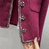 2022 Dames Meisjes Wollen Jas Vintage Tweed Designer Blazer Peacoat Maatjas Met Letterknopen Milan Runway Brand Single Bre9323663