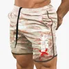 Män fitness bodybuilding shorts man sommar träning man andas nät snabb torr sportkläder jogger strand korta byxor 220524