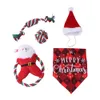 New Dog Apparel Christmas supplies set pet outfits molar cotton rope triangle towel decoration clothing toy combination69641468633597