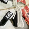 Märke hotsale kvinnor casual skor designer plattform gummi sole sneakers canvas tränare utomhus sneaker 35-40