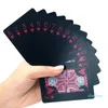 Ny kvalitet plast PVC Poker Waterproof Black Playing Cards Creative Gift Dutble Poker Playing Cards9712767