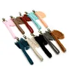 Boho Handgemaakte geweven sleutelhangers met blad Tassel Key Chain Holder voor vrouwen Gilrs Bag Charm hanger auto sleutelhanger sieraden geschenken
