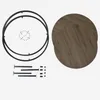 36 inches ronde koffietafel rustieke houten oppervlakte top stevige metalen benen industriële sofa tafel voor woonkamer moderne design huis meubels met opslag open plank