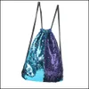 Сумки для хранения домашняя организация Housekee Garden Lady Bundle Pocket Fashion Blingling Mermaid Sequin Sports Оба Shoders Bag Outdoor Travel