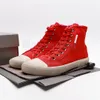 Paris Yüksek Üst Sneaker Tuval Ayakkabıları Siyah Yıkılmış Pamuk Beyaz Kauçuk 2022 Yeni Klasik Vintage Sıkıntılı Mule Örgü Yıkama Eski Efekt Vulkanize Yarım Terlik