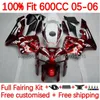 جسم OEM لـ Honda CBR 600 RR F5 CC 600F5 05-06 Bodywork 144no.9 CBR-600 CBR600 RR CBR600RR 05 06 CBR600F5 CBR 600CC 600RR