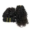 Deep Wave Clip Ins Hair Extensions Human Hair Double Weft Natural Color Curly Remy Human Hair Extension för kvinnor