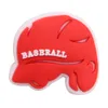 Ganze 100 Stück PVC Kinder Baseball Helm Sportschuh Designer Dekorationen Schnalle für Croc Charms Jibbitz Button Clog Rucksack2939544