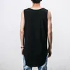 Men's Tank Tops 2022 Brand Men's High Street Summer Breathable Cotton Vest Solid Color Front Short Back Long Arc HemMen's