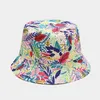 Bérets National Flower Tulip Bucket Bucket Bethaded Sunshade Double face Sunshade MenS and Women's Trend's Outdoor Suncreen Fisherman's Hatberets