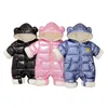 Baby Winter Snowsuit Plus Velvet Waterproof No-Wash Baby Boy Girl Jumpsuit Newborn Romper Toddler Overalls Baby Jacket Clothing J220718