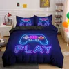 Gift for Boys Duvet Cover Set Bed Game Elements Printed Bedding 14 Size