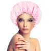 Satin Bonnet Hair Caps Double Layer Adjust Sleep Night Head Cover For Curly Springy Hair Styling