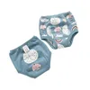 Happyflute 2Piece/Set Baby Pamuklu Su geçirmez Eğitim Pantolon Çocukların Nefes Alabası Yıkanabilir Bezi Pantolon 220512