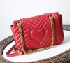 Top quality gold 2G Love heart Evening Bags lady women shoulder bags handbag travel Fashion bag with dustbag card Szie Large medium small Beautiful gift