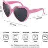 Women Fashion Heart Shaped Effects Glasses Watch The Lights Change To Shape At Night Diffraction Female Sunglasses 220705