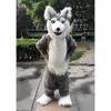Halloween Grey Fox Husky Dog Mascot Costumes de haute qualité Cartoon personnage de personnage Suit Halloween Adults Taille Birthday Party Outdoor Festival Robe