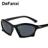 Солнцезащитные очки Designer Bat Rectangle Unisex Gothic Gold Silver Fashionable Women Men 2000'S ShadesSunglassesSunglasses