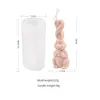 Fantaisie Longues Oreilles Moule En Résine De Silicone Bougie Parfumée Faire Animal Lapin De Pâques Conception À La Main Gâteau Ornement Décoration 220611