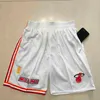 Golden State''Warriors''heren Miami''Heat''men Throwback basketbalshort met zak