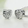 925 siver beads charms for pandora charm bracelets designer for women New Silver 925 Charms honeycomb Love pattern openwork