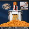 야채 다이 싱 기계 Carrielin 상업용 전기 당근 감자 양파 세분화 입방체 절단 파쇄기 식품 가공기 303g