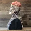 Halloween 3D Horror Reality Full Head Skull Mask Scary Mask Cosplay Party Skull Latex Movable Jaw Helmet Skeleton Decoration 220812
