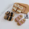 1-6 Year Baby Summer Fashion Bow Kids Shoes Young Children Flat Shoes Princess Shoes Girl Sandals Soft Leather Beach Sandals G220523