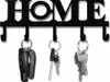 Suporte de chave rústico para decoração de casa, suporte de parede de metal preto, gancho para chaves vintage, cabide de chave 1654215298N