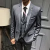 Men's Suits & Blazers Men's 3 Piece Suit Blazer Slim Fit One Button Notch Lapel Dress Business Wedding Party Jacket Vest Pants & Tie