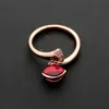 Womens Designer Wedding Rings Fashion Luxury Black Red Onyx Skirt Ring Jewelry White Shell Scalloped Ladies Ring