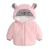 Giacche da bambino invernali per neonati giacche neonate di velluto spesse ragazze per ragazzi giacche con cappuccio per bambini abbigliamento per bambini 0-2 y baby kid snowsuit j220718